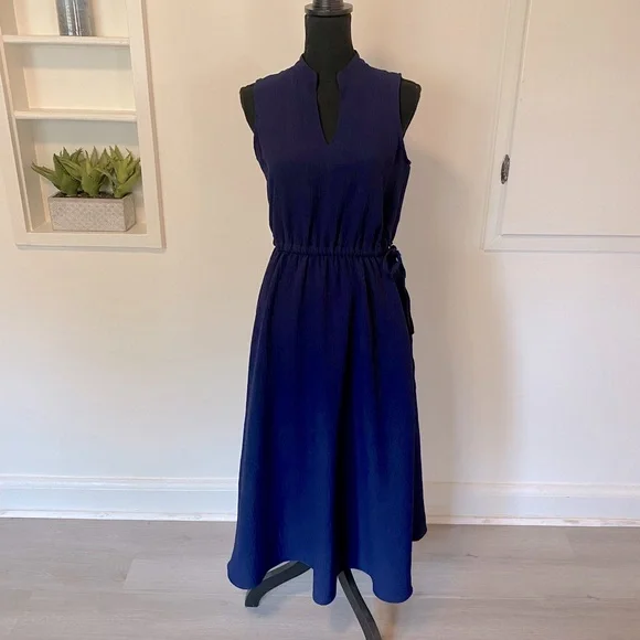 Anne Klein | Dresses | Anne Klein Camellia Jenna Drawstring Midi Dress |  Poshmark